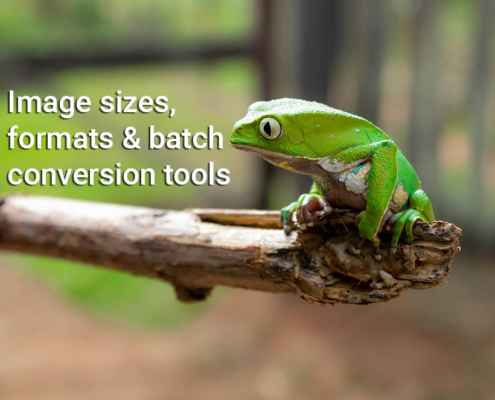 Image Sizes, Formats and Batch Conversion tools